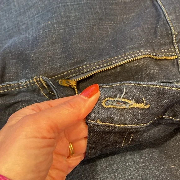 Lee Relaxed Straight Leg At The Waist 14 Medium Blue Jeans (Altered/Hemmed) - Picture 7 of 16